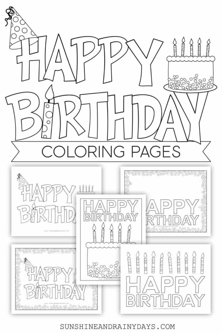 Happy Birthday Coloring Pages