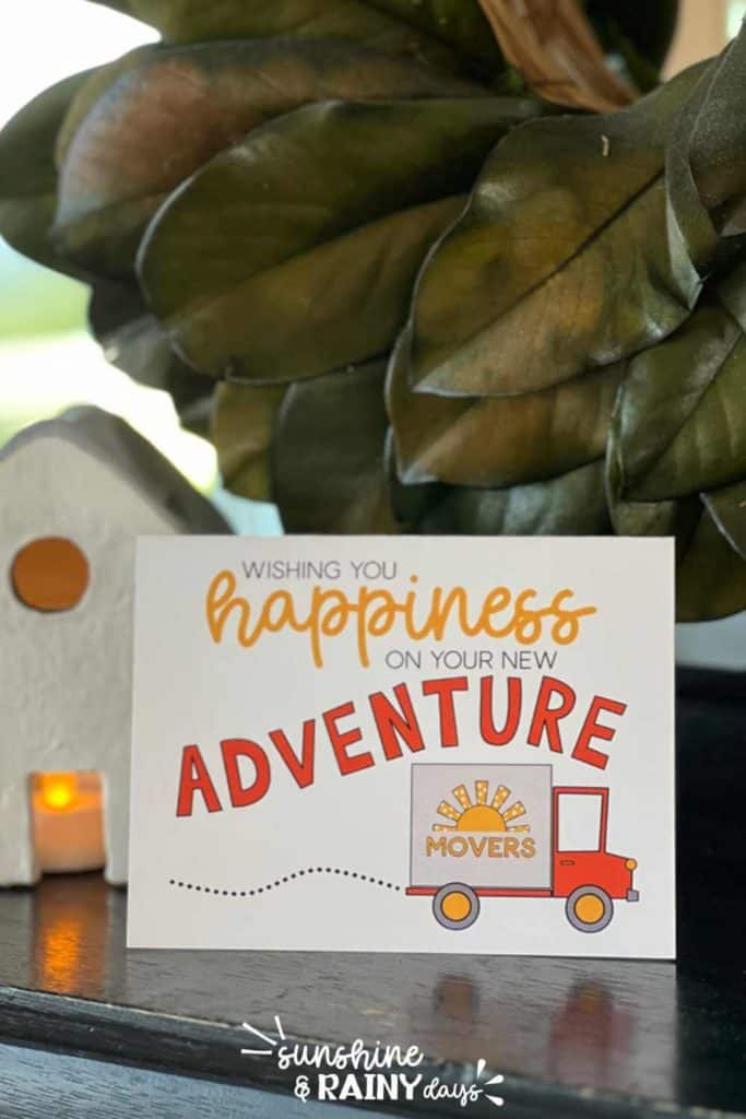 Printable Wishing You Happiness On Your New Adventure Card
