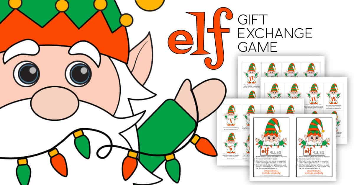 Elf Gift Exchange Game For Christmas Parties - Sunshine and Rainy Days