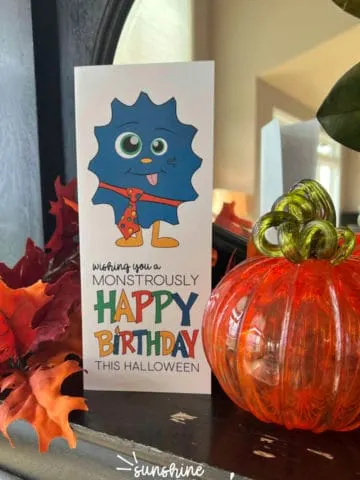 Printable Halloween Birthday Card!