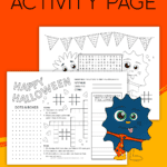 Printable Halloween activity sheet you can print at home.