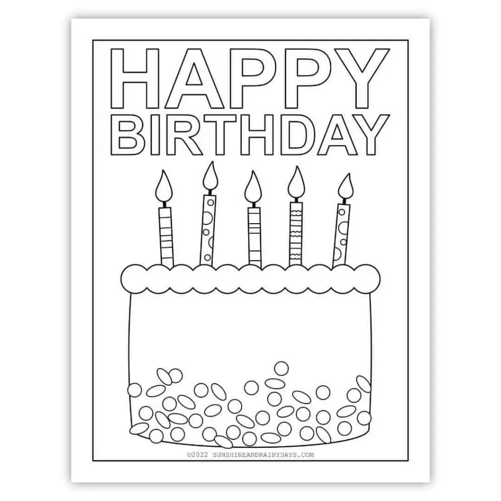 Happy Birthday Card Free Printable - Sunshine and Rainy Days