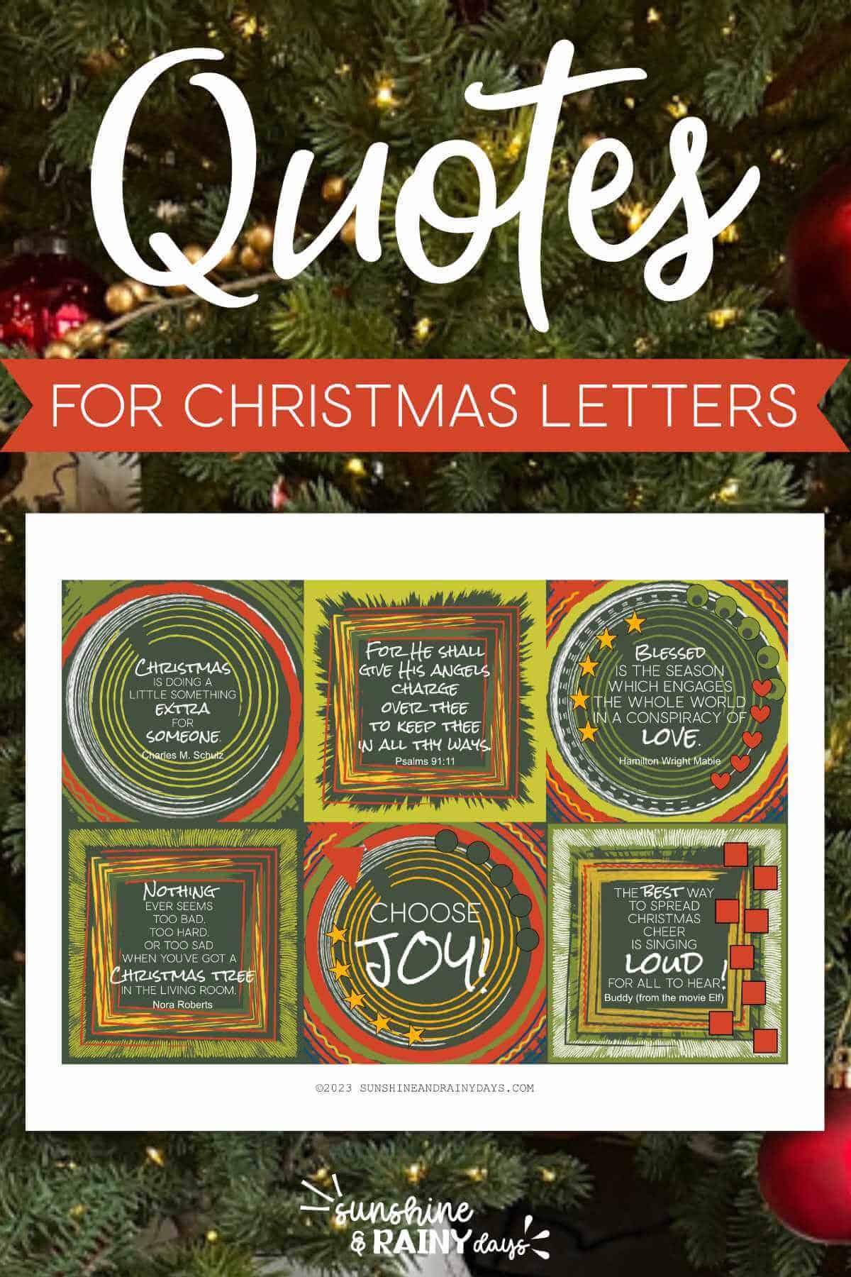 Quotes For Christmas Letters - Sunshine and Rainy Days