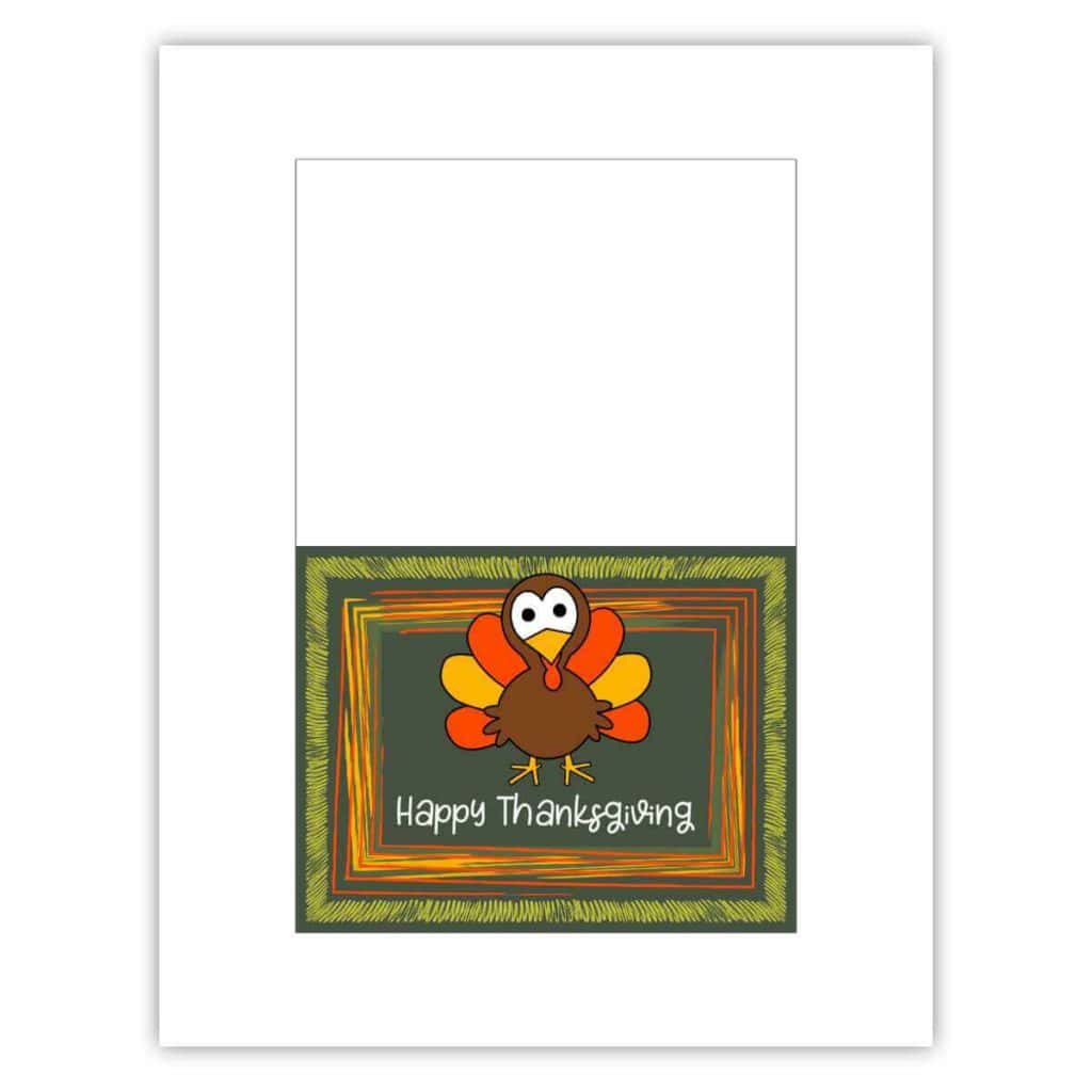 Printable Happy Thanksgiving Card.