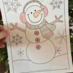 Printable Snowman Coloring Page.