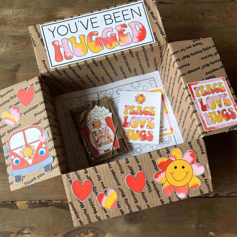 Groovy You’ve Been Hugged Care Package Ideas