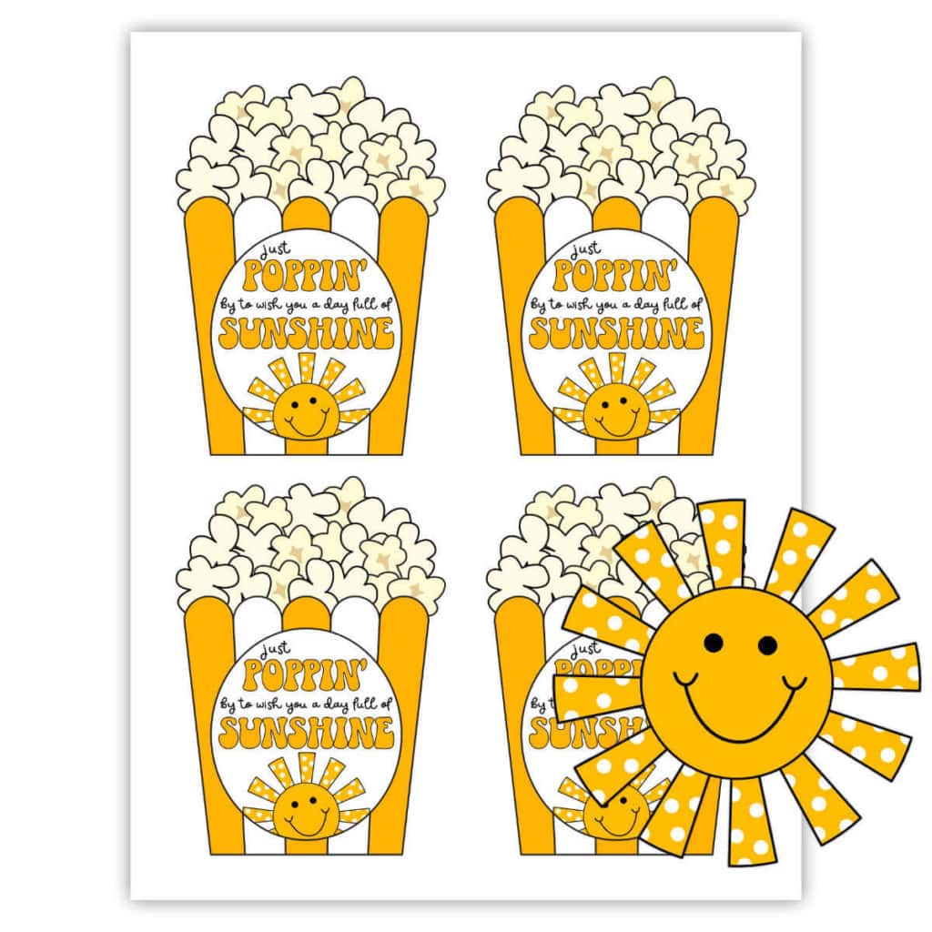 Sunshine Popcorn Tags