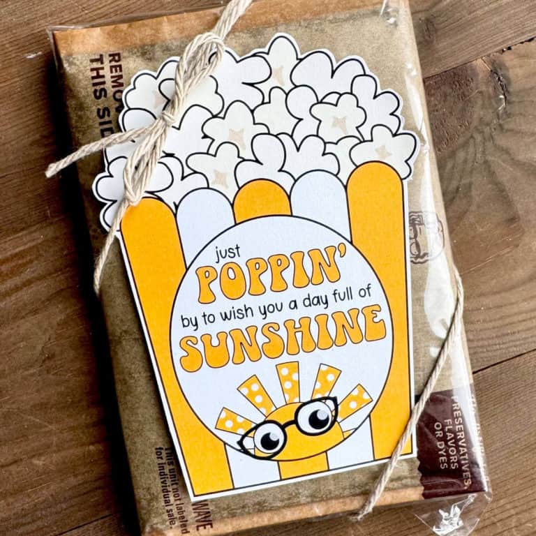 Sunshine Popcorn Tags