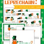 Who Is Most Like A Leprechaun? St. Patrick's Day game printables.