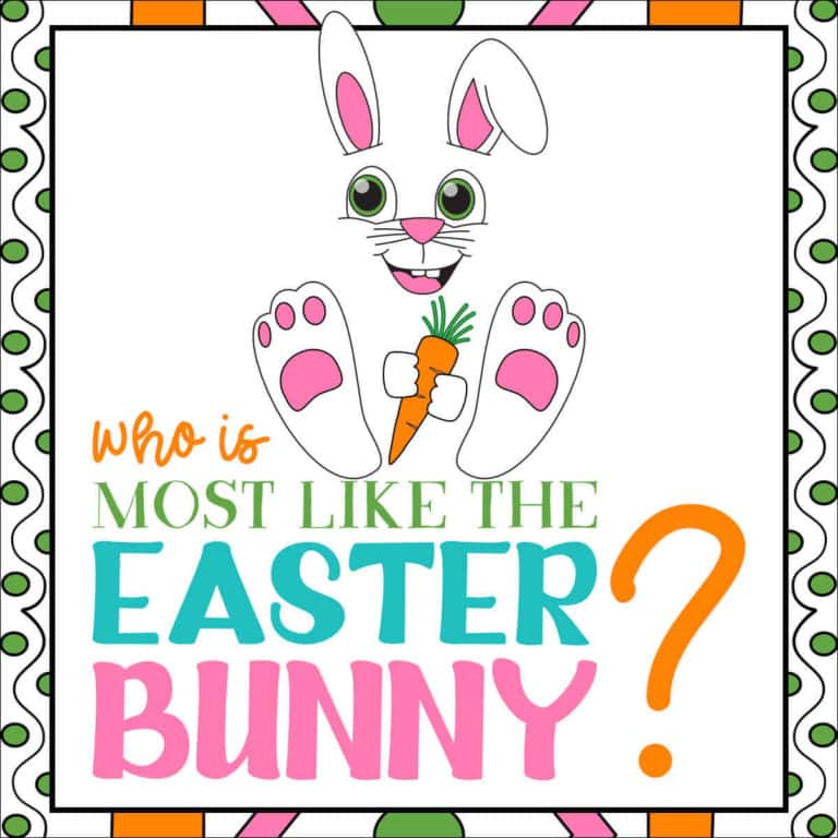Who Is Most Like The Easter Bunny Game For Easter Celebrations