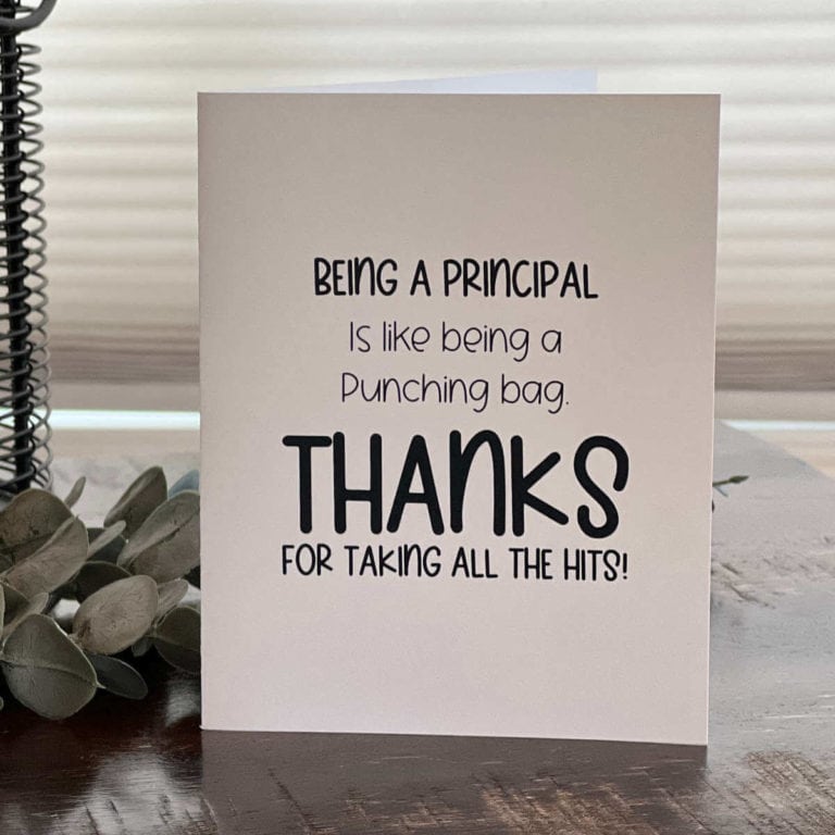 Funny card for principals.