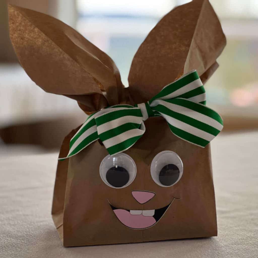 Lunch bag made into the shape of a bunny!