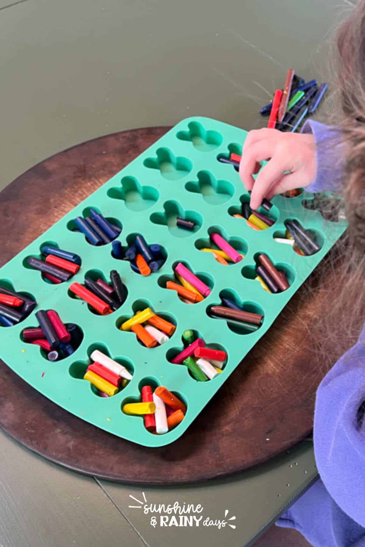 How To Melt Crayons Into Shapes Sunshine And Rainy Days   How To Melt Crayons Into Shapes For Easter 