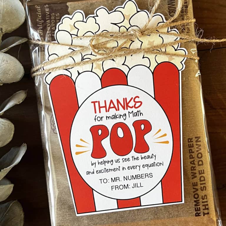 Teacher Appreciation Popcorn Tags – Popcorn Gift Ideas For Teachers