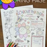 All about mom coloring page printable.
