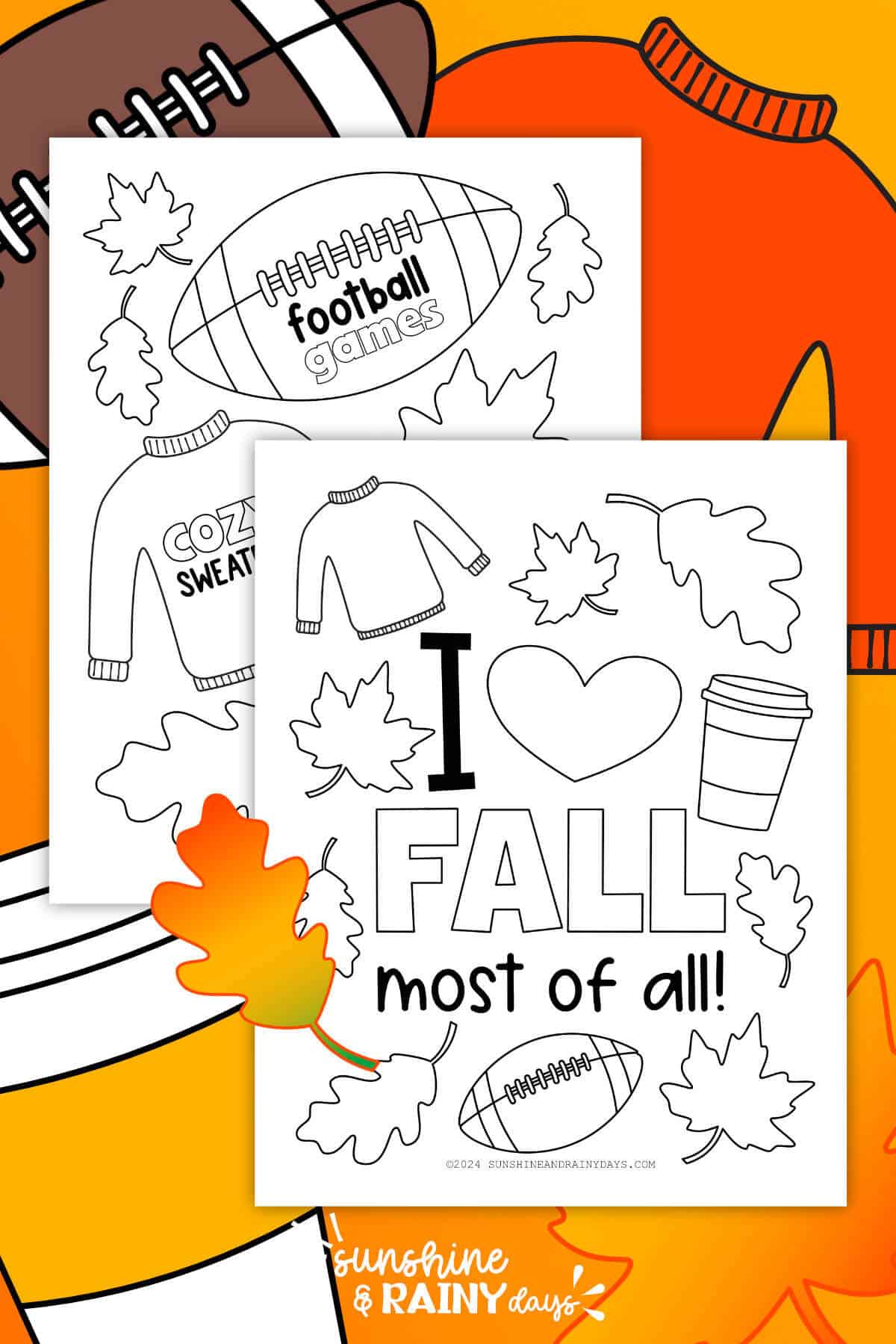 Free Printable Fall Coloring Pages - Sunshine and Rainy Days